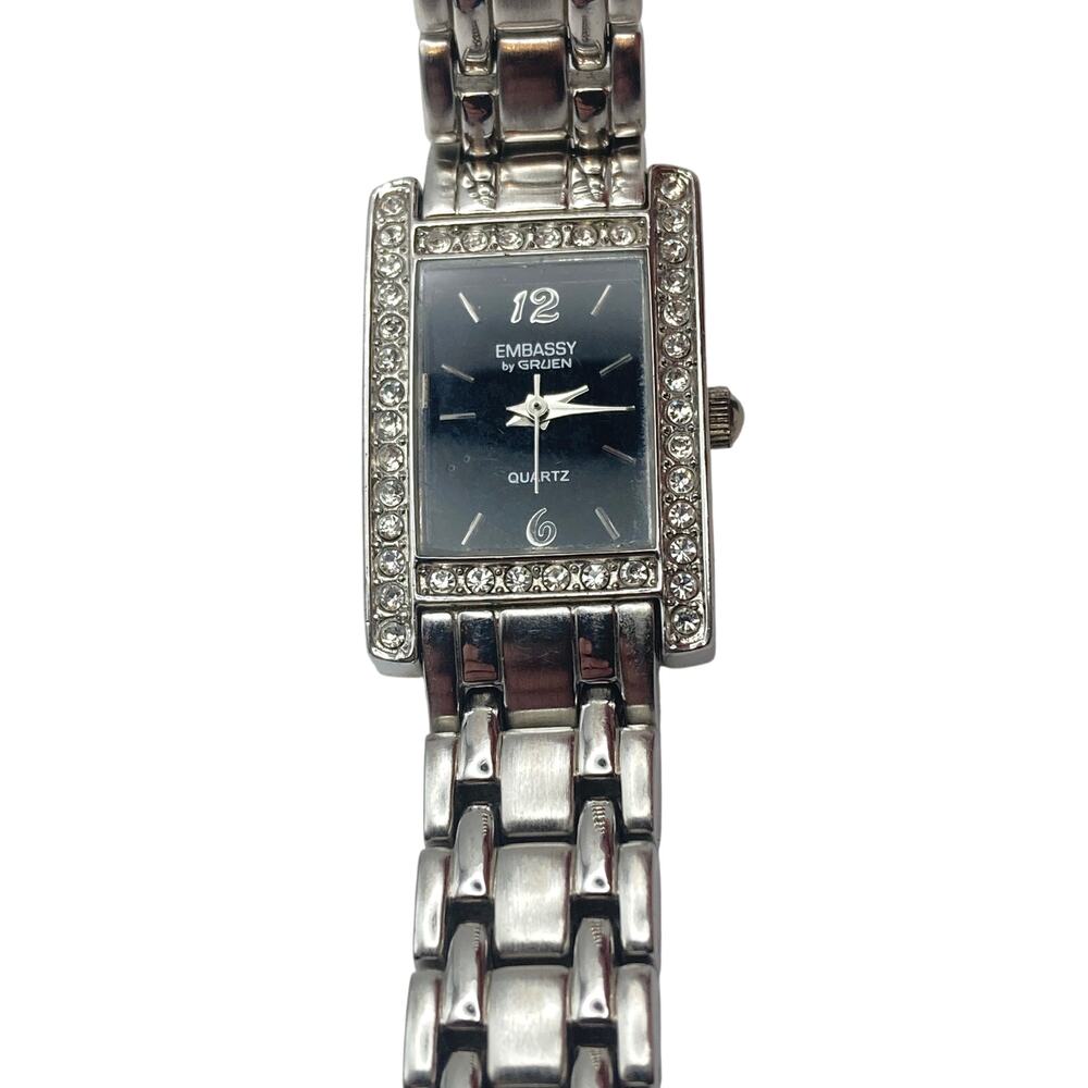 VTG Embassy By Gruen Women's Watch 20mm - Fresh Battery - Wrist 6" * Read * - Picture 1 of 11